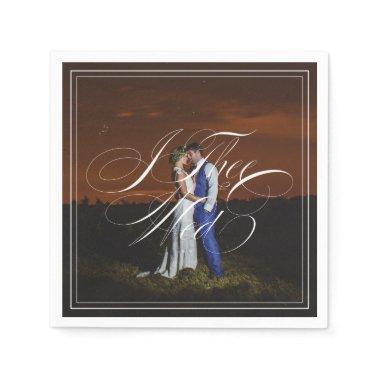 I Thee Wed Wedding Photo Paper Napkins