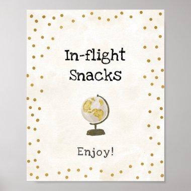 In-flight snacks Bridal Shower Sign