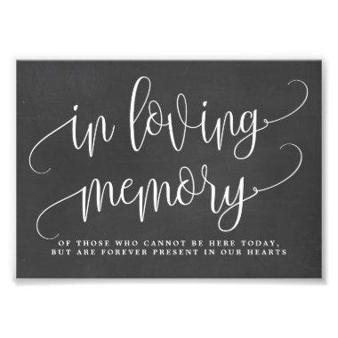 In Loving Memory Sign Choose Your Size Chalkboard