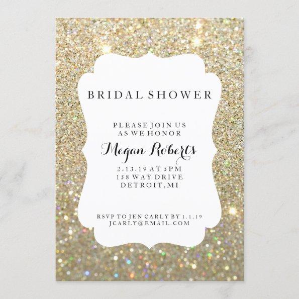Invite - Bridal Shower Day Fab - Gold Glitter