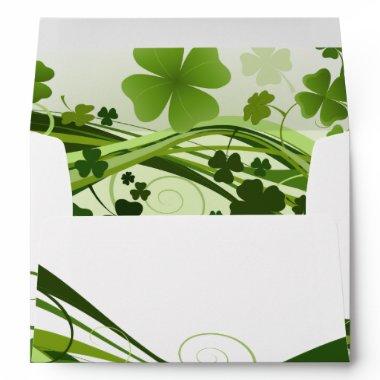 Irish shamrock (clover) envelope
