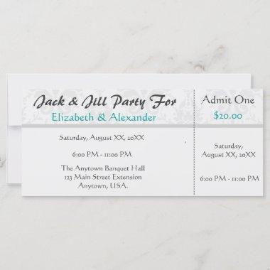 Jack and Jill Shower Ticket Style Party