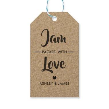 Jam Packed With Love Gift Tags, Wedding Tag, Kraft Gift Tags