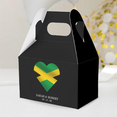 Jamaica Jamaican Flag Heart Wedding Favor Boxes