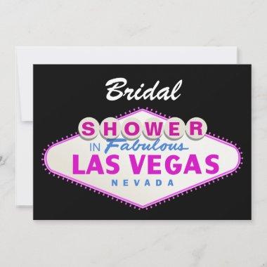 Las Vegas sign destination wedding bridal shower Invitations