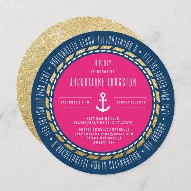 Last Sail Before The Veil Chic Bachelorette Party Invitations