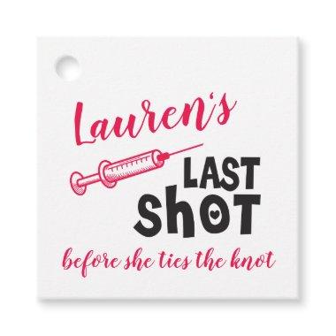 Last Shot Bridal Favor Tags