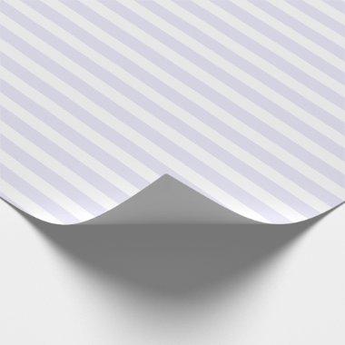Lavender White Simple Horizontal Striped Wrapping Paper