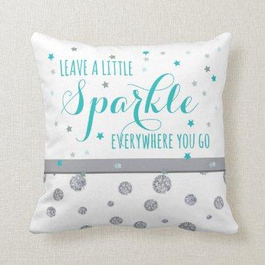 Leave Sparkle Throw Pillow