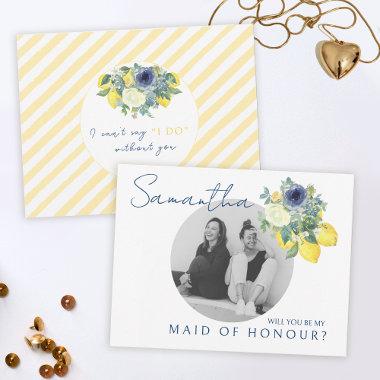 Lemon Brides proposal Will you be my Maid of honor Thank You Invitations