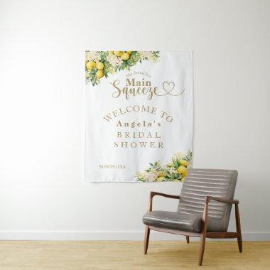 Lemon Elegant Modern Summer Bridal Shower Tapestry
