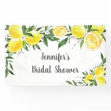 Lemon Greenery Gold Bridal Shower Banner