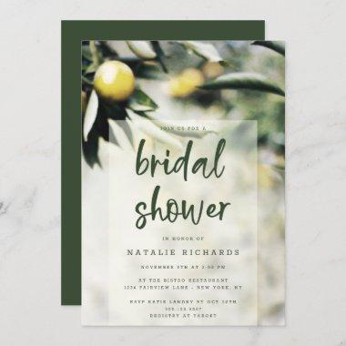 Lemon Grove | Modern Yellow & Green Bridal Shower Invitations