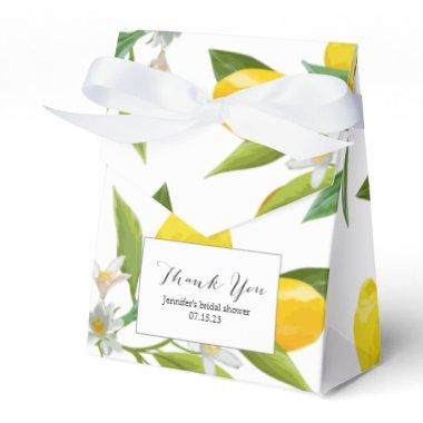 Lemon themed bridal shower favor favor box