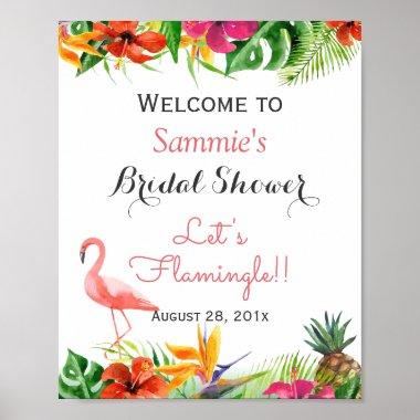 Let's Flamingle Flamingo Bridal Shower Sign