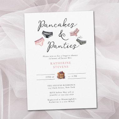 Lingerie Party Pancakes Panties Bridal Shower Invitations