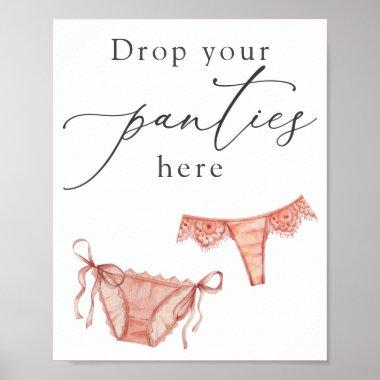 Lingerie Shower Drop Your Panties Here Sign