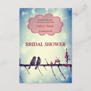 Love birds story 2 Bridal Shower Invitations