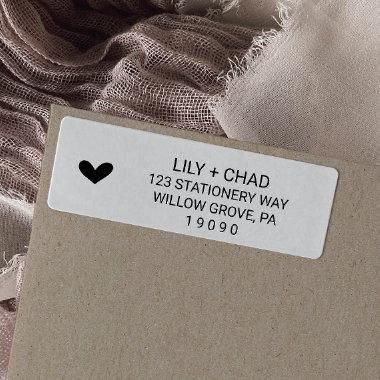 Love Hearts Wedding Label