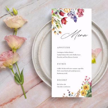 Love In Bloom Bridal Shower Floral Menu Invitations