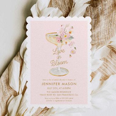 Love in Bloom Champagne Bridal Shower Invitations