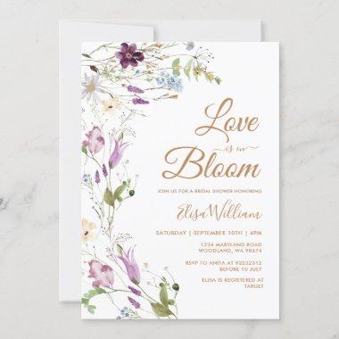 Love in Bloom Little Wildflower Bridal Shower Invitations