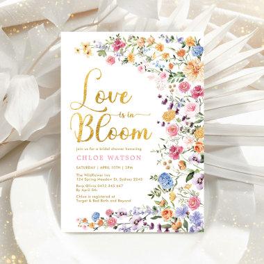 Love in Bloom Wildflower Meadow Bridal Shower Invitations