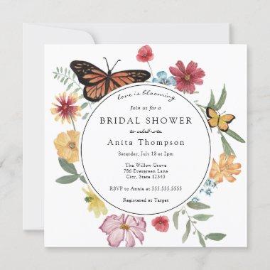 Love is Blooming Wildflower Bridal Shower Invitations