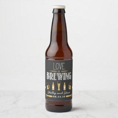 Love is Brewing Beer Bottle Labels