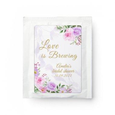 Love is Brewing - Floral Elegant Bridal Shower Tea Bag Drink Mix