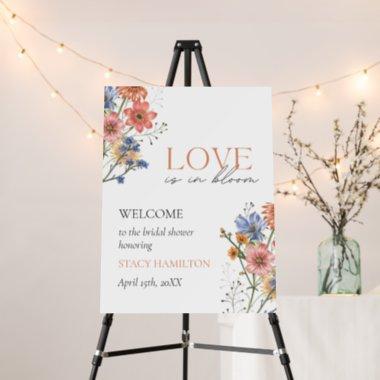 Love is in bloom Wildflower Bridal Shower Welcome Foam Board