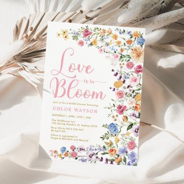 Love is in Bloom Wildflower Garden Bridal Shower Invitations