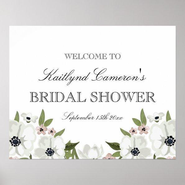 Lovely Floral Bridal Shower Sign