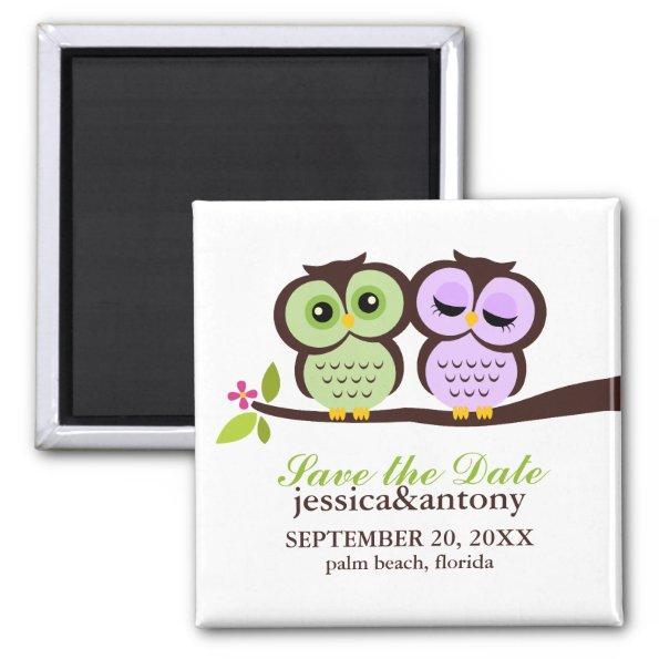 Lovely Owls Save the Date Magnet
