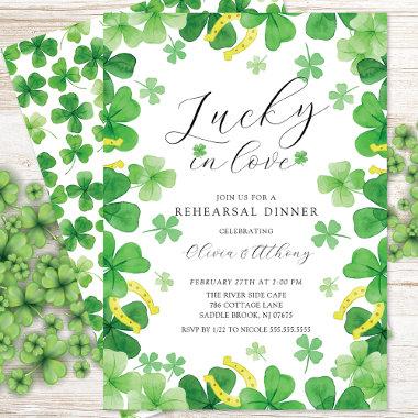 Lucky In Love Rehearsal Party Invitations