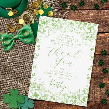 Lucky In Love St. Patrick's Day Bridal Shower Thank You Invitations