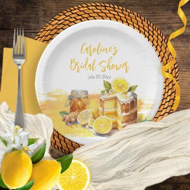 Luscious Lemon Cake Ginger Tea Bridal Shower Paper Plates