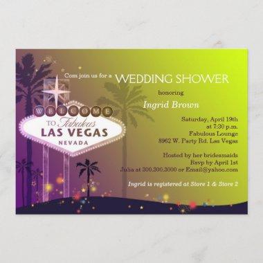 Luxe Las Vegas Strip Bridal Shower Invitations