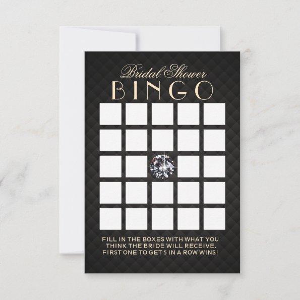 Luxury Diamond Bridal Shower Bingo Invitations