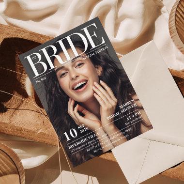 Magazine Newspaper Bridal Shower Photo Invitations