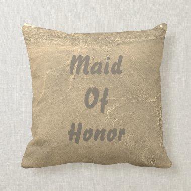 Maid Of Honor Bridesmaid Gift Sandy Beach Cute Throw Pillow