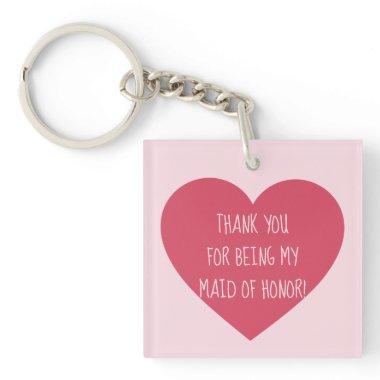 Maid of honor token of appreciation keychain