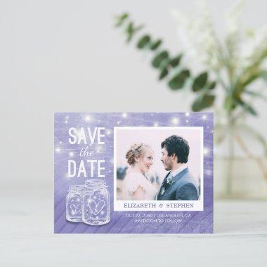 Mason Jars Wedding Save The Date Photo PostInvitations