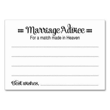 Match Made In Heaven Marriage Advice Cards