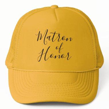 Matron of Honor Calligraphy Script Wedding Trucker Hat