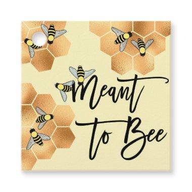 Meant Bee Quote Gold Honeycomb Bridal Shower Favor Tags