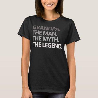 Mens GRANDPA THE MAN THE MYTH THE LEGEND Men Gift T-Shirt