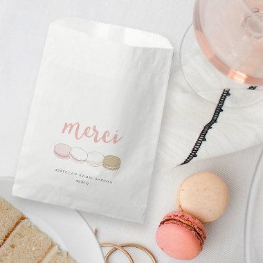 Merci French Macarons Bridal Shower Favor Bag