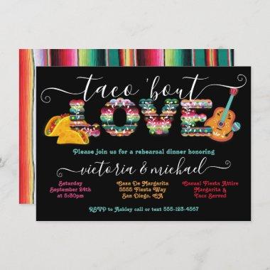 Mexican Fiesta Taco'bout Love Rehearsal Dinner Invitations
