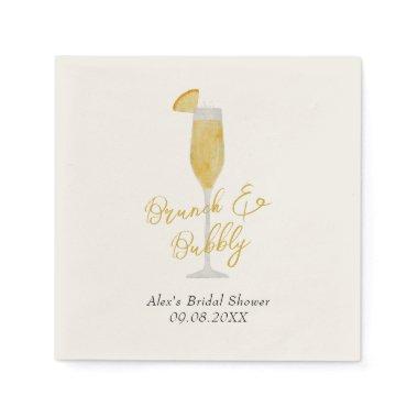Mimosa Brunch Cocktail Glass Bridal Shower Napkins